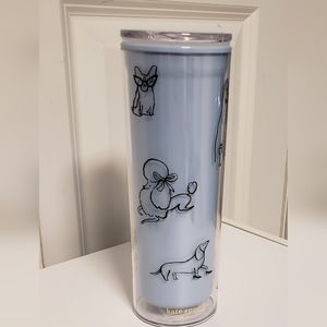 Kate Spade 16 oz insulated Travel Mug, Blue Plastic Double Wall Tumbler